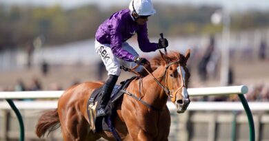 Mammas Girl and Sean Levey win the Nell Gwyn Stakes at Newmarket