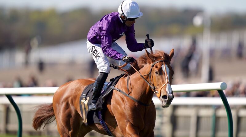 Mammas Girl and Sean Levey win the Nell Gwyn Stakes at Newmarket