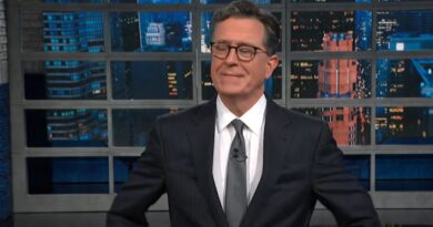 Stephen Colbert discusses the firing of Tucker Carlson on The Late Show.