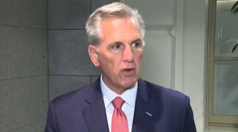 Kevin McCarthy criticizes Biden for going to Japan.