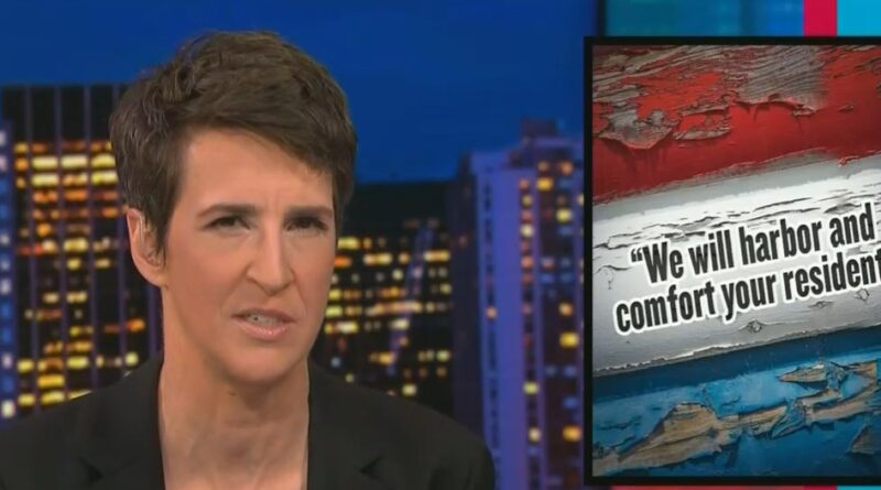 Rachel Maddow says Democratic states are passing laws to protect themselves from red states.