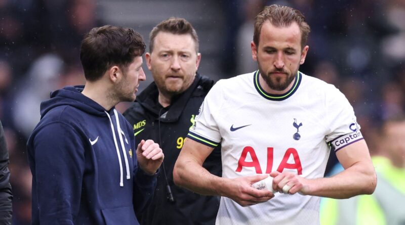 Ryan Mason and Harry Kane talk during Spurs' match vs Crystal Palace