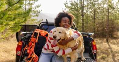 Young woman on a road trip with her best friend