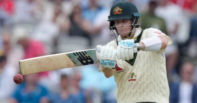 Australia's Steven Smith bats during day one of the second Ashes Test cricket match at Lord's Cricket Ground, London, England, Wednesday, June 28, 2023. (AP Photo/Kirsty Wigglesworth)