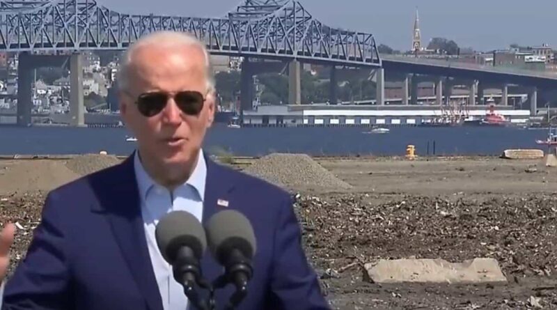 President Biden speaks about climate change at an event in Massachusetts