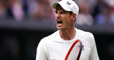 Andy Murray reacts during his match against Ryan Peniston (not pictured) on day two of the 2023 Wimbledon Championships at the All England Lawn Tennis and Croquet Club in Wimbledon. Picture date: Tuesday July 4, 2023.