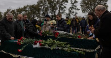 Ukrainian village where missile killed 52 starts to bury its dead