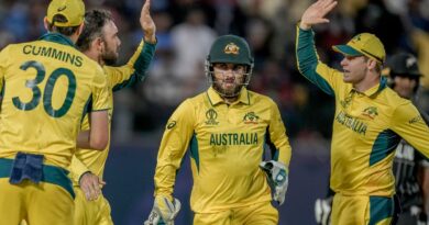 Cricket World Cup: Australia bolster semi-final ambitions with frenetic five-run win over New Zealand