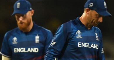 Ben Stokes and Jos Buttler show their dejection during England's defeat by Sri Lanka