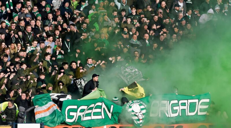 The Green Brigade supporters group of Celtic