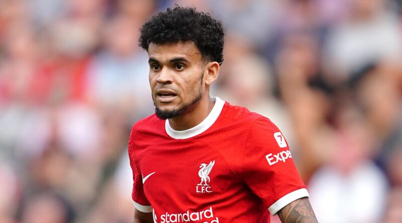 Liverpool's Luis Diaz during the Premier League match against Bournemouth