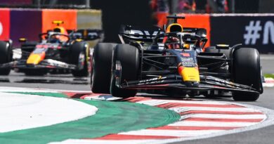 Mexico City GP: Max Verstappen just ahead of Williams' Alex Albon in Practice One while rookie drivers hit the track