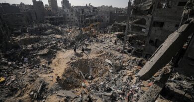 Israeli strikes on Gaza refugee camp offer glimpse of war’s destruction