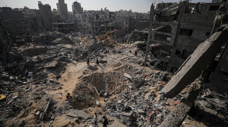 Israeli strikes on Gaza refugee camp offer glimpse of war’s destruction