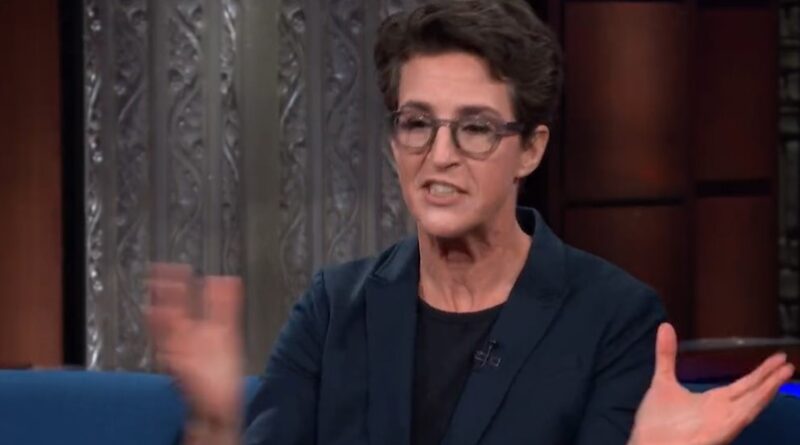 Rachel Maddow on The Late Show with Stephen Colbert.