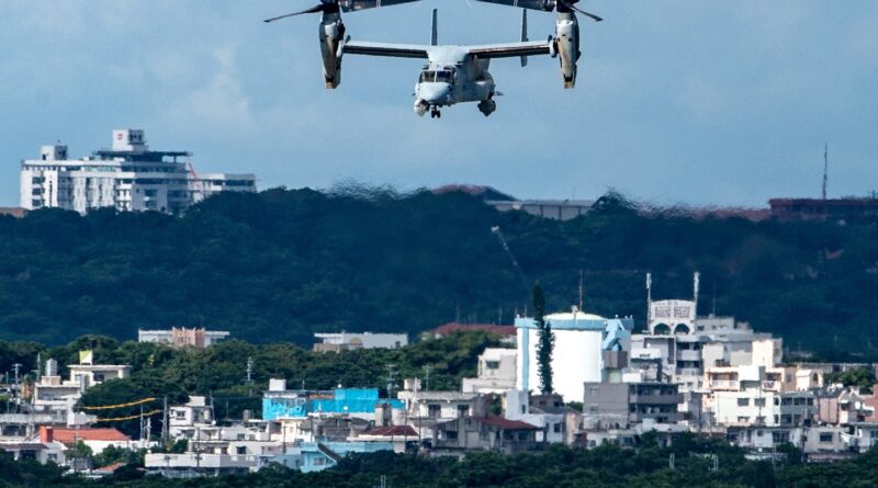 U.S. military airplane with eight aboard crashes into ocean near Japan