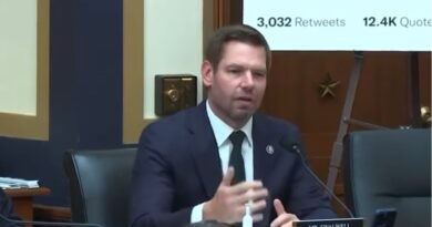 Eric Swalwell speaks during a House hearing on antisemitism