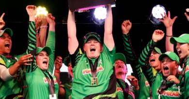 Southern Brave celebrate beating Northern Superchargers in the women's Hundred final at Lord's