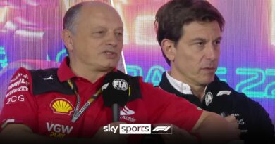 Las Vegas GP: Ferrari boss Frederic Vasseur fumes at ‘unacceptable’ Carlos Sainz damage as Toto Wolff defends F1