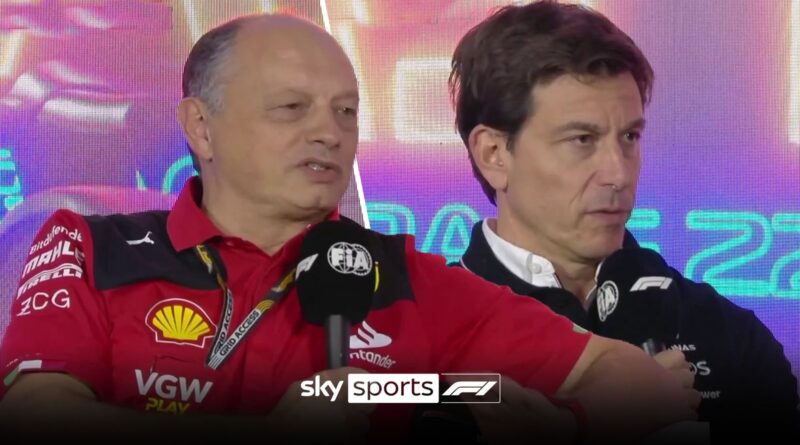 Las Vegas GP: Ferrari boss Frederic Vasseur fumes at ‘unacceptable’ Carlos Sainz damage as Toto Wolff defends F1