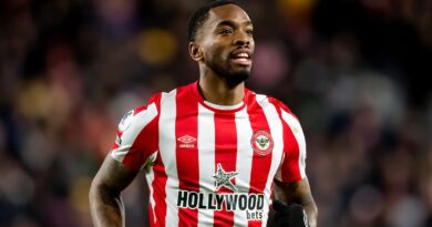 Brentford's Ivan Toney during the Premier League soccer match between Brentford and Bournemouth at the Community Stadium in London, England, Saturday January 14th, 2023.