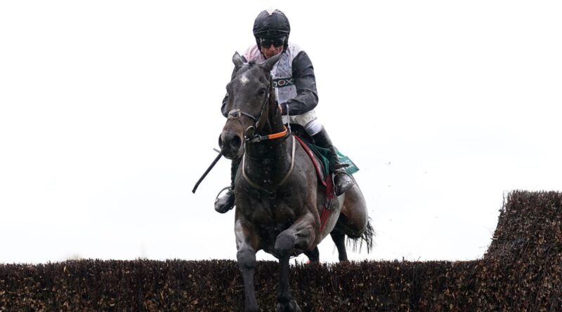 Gerri Colombe sails over the last at Aintree for Davy Russell