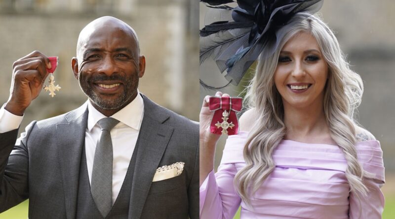 Fallon Sherrock: Pioneering darts star receives her MBE at Windsor Castle along with Eni Aluko and Johnny Nelson