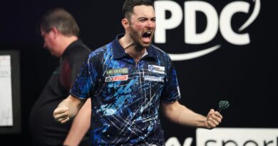 Grand Slam of Darts: Luke Humphries edges Gary Anderson in a classic as James Wade beats Josh Rock