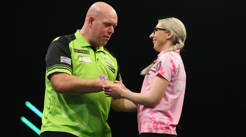 Grand Slam of Darts: Fallon Sherrock beaten by Michael van Gerwen as Michael Smith makes winning start to title defence