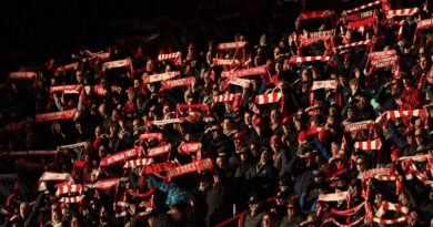 NOTTINGHAM, ENGLAND - NOVEMBER 25: Nottingham Forest fans sing Mull of Kintyre before the Premier League match against Brighton