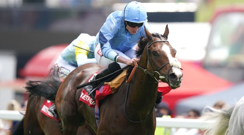 Regal Reality and Ryan Moore win the Diomed Stakes at Epsom