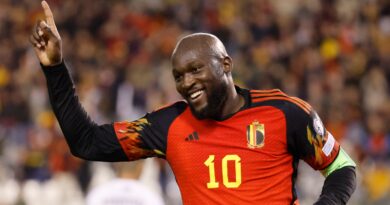 Romelu Lukaku scored four first-half goals for Belgium