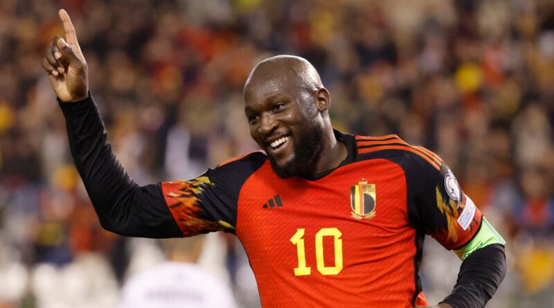 Romelu Lukaku scored four first-half goals for Belgium