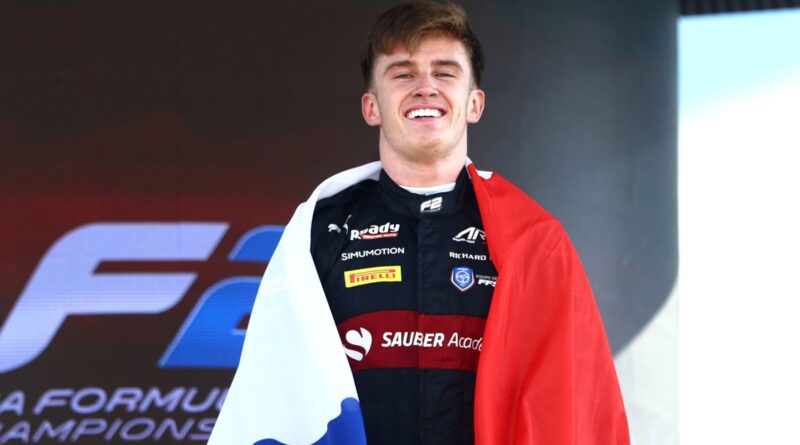 Formula 2: Theo Pourchaire holds off challenge from Frederik Vesti to win F2 title in Abu Dhabi