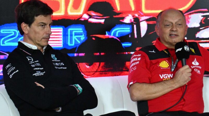 Mercedes chief Toto Wolff and Ferrari boss Fred Vasseur given formal warnings for 'unacceptable' language in Las Vegas