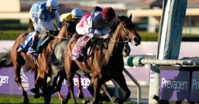 Ryan Moore rides Unquestionable to win the Breeders' Cup Juvenile Turf