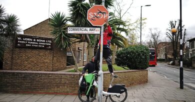 A London stop sign was Banksy’s newest canvas. Now it’s missing.