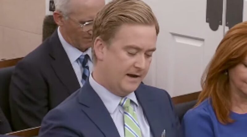 Peter Doocy pushes Hunter Biden conspiracies at White House briefing.