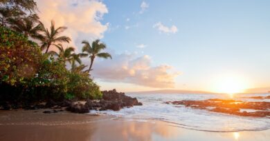 sunset hawaii beach