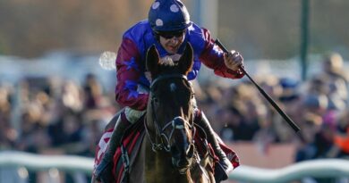 Aidan Coleman riding Paisley Park win The Ladbrokes Long Walk Hurdle at Kempton