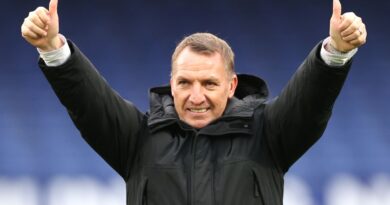 Celtic manager Brendan Rodgers gives a thumb up following during the cinch Premiership match at the Global Energy Stadium, Dingwall. Picture date: Saturday November 4, 2023.