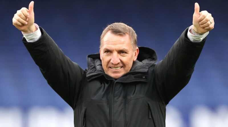 Celtic manager Brendan Rodgers gives a thumb up following during the cinch Premiership match at the Global Energy Stadium, Dingwall. Picture date: Saturday November 4, 2023.