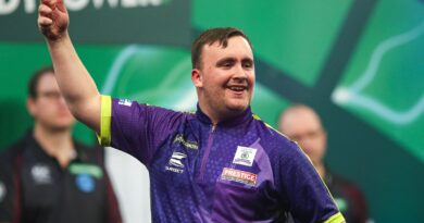 Luke Littler on 'breaking records like Michael van Gerwen' after World Darts Championship win over Andrew Gilding