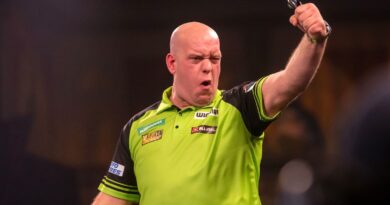 World Darts Championship: Michael van Gerwen cruises to victory as veteran Steve Beaton also wins ahead of retirement in 2024