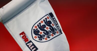 A detailed view of the corner flag with the FA logo on during the international friendly match between England and the Republic of Ireland at Wembley Stadium