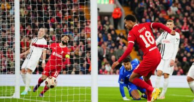 Liverpool's Cody Gakpo scores his side's second goal