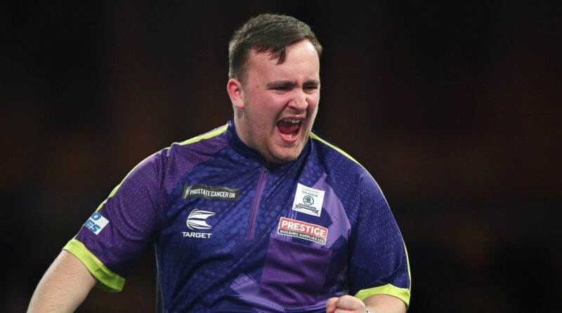 World Darts Championship: Teenager Luke Littler defeats Andrew Gilding to continue dream run at Alexandra Palace