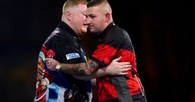 World Darts Championship: Nathan Aspinall and Josh Rock suffer shock early exits at Alexandra Palace