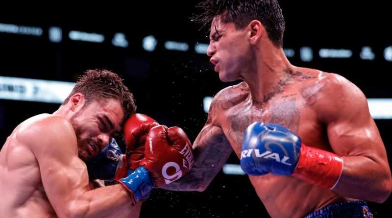 Ryan Garcia knocks out Oscar Duarte in eighth round to win comeback fight following Gervonta Davis loss