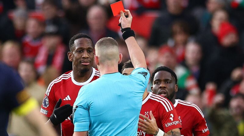 Nottingham Forest boss Nuno Espirito Santo asks why VAR can't overturn second yellow cards after Willy Boly's contentious dismissal